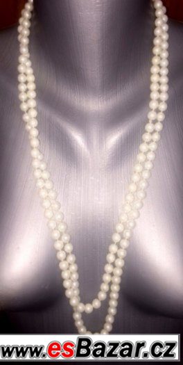 perlový náhrdelnik 155cm-nový