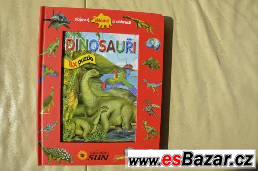 DINOSAUŘI - kniha s puzzle,figurky