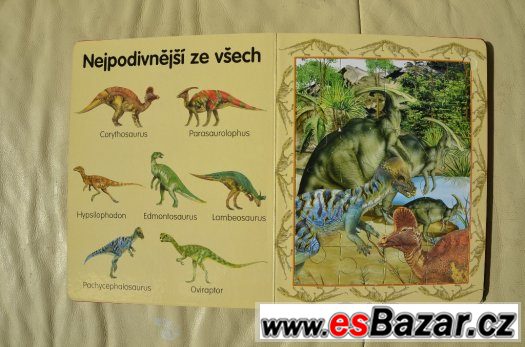 DINOSAUŘI - kniha s puzzle,figurky