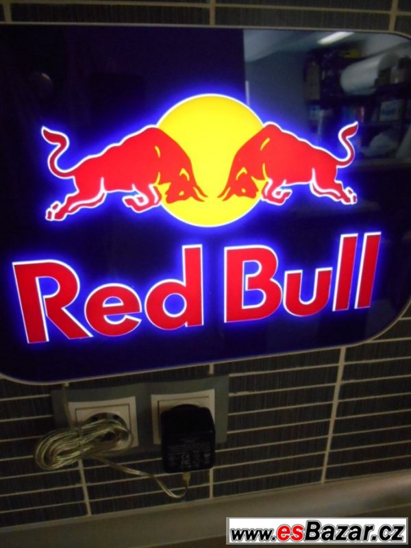 Svítící reklama Red Bull