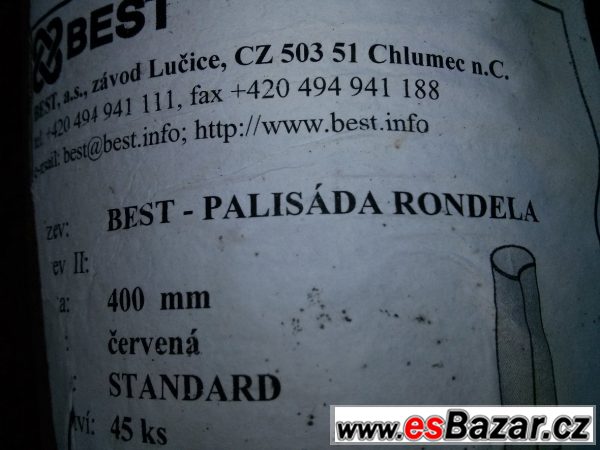 Palisada Rondela 400 červená