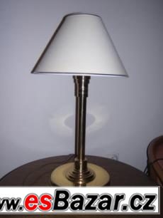 Lampa stolní zlatá + různá stínítka