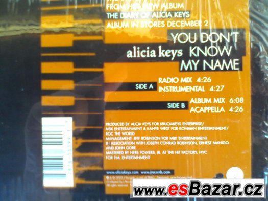 ALICIA KEYS-YOU DON'T KNOW MY NAME (12' maxi singl)