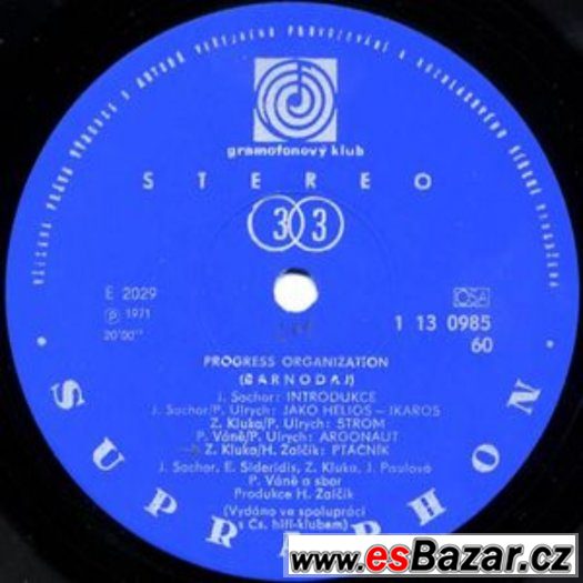 LP THE PROGRESS ORGANIZATION -1971 (1.vydání)