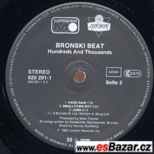 BRONSKI BEAT-HUNDREDS A THOUSANDS (LP)