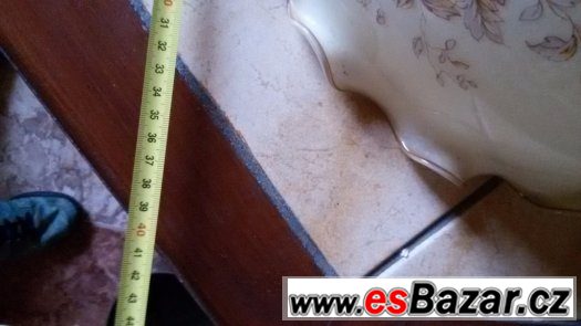 Starožitný, velký lustr se skleněným stínidlem Starožitný, velký lustr se skleněným stínidlem