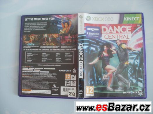 dance central xbox360 kinect originál hra xbox 360