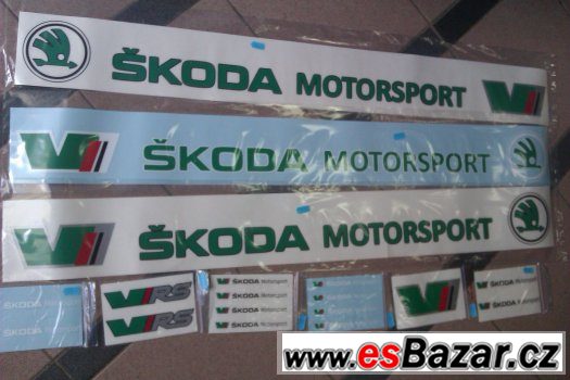 skoda motorsport krasne nove a kvalitni samolepky wrs