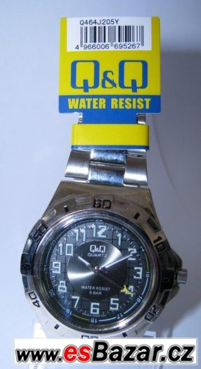 Pánské hodinky Q&Q s kovovým pouzdrem a ocelovým náramkem, v