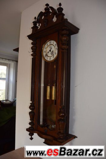 Starožitné 2-závažové hodiny Gustav Becker  r 1878