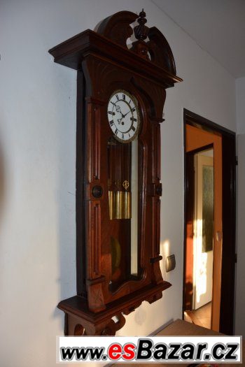Starožitné 3-závažové vídeňské hodiny r 1880