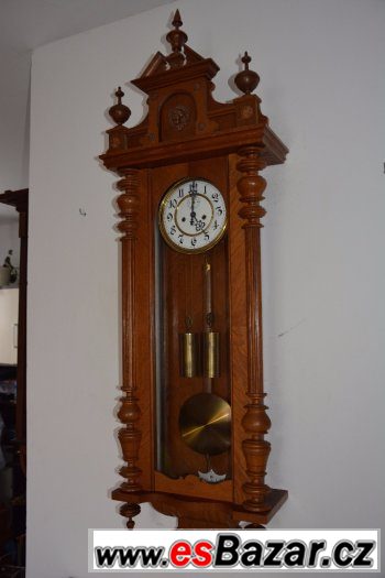 Starožitné 2-závažové hodiny Gustav Becker r1926-světlé
