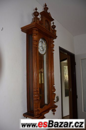 Starožitné 2-závažové hodiny Gustav Becker r1926-světlé