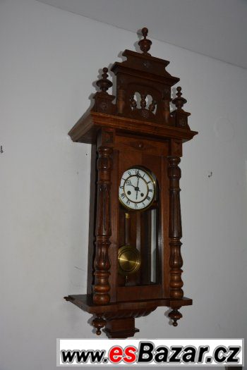 Starožitné řezbované hodiny U.M.Germany, r.1900