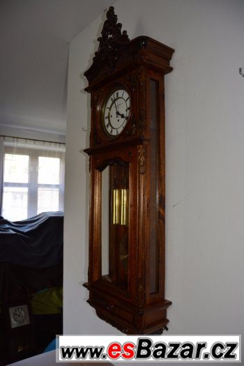 Starožitné 3závažové vídeňské hodiny 1855-skelet po renovaci