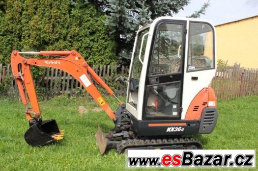 Minibagr KUBOTA KX 36-3-prodám,vyměním