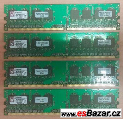 Kingston DDR2 512 MB (až 4 ks) - POŠTOVNÉ ZDARMA