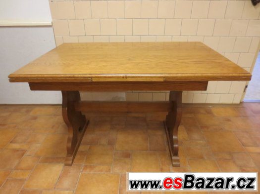 Rustikální jídelní stůl, rozkládací 80x120 (až 205) cm