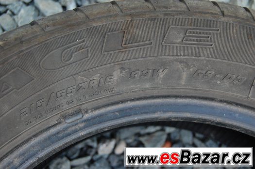 215/55ZR16 GOOD YEAR F1, 2ks, vzorek 5mm, záruka