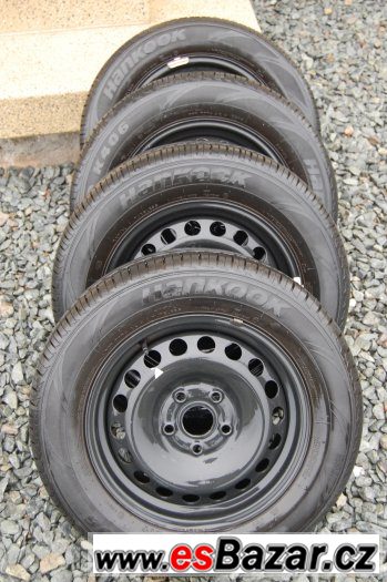 195/65R15 HANKOOK,4ks,na pl. discích VW 6Jx15H2,vzorek 7,5mm