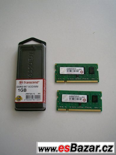 NOVÉ paměti Transcend DDR2/2x1GB/SODIMM do notebooku-prodám