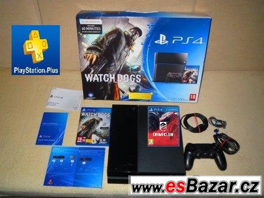 Playstation 4 - (ZÁKONNÁ ZÁRUKA) - SKORO NOVÝ+ 2x hra+bonus