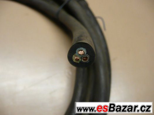 Elektrické měděné kabely, lycna, lanko,  v gumě