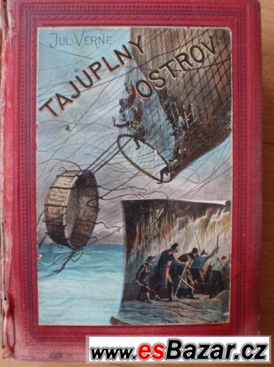 Verne - Tajůplný ostrov, 1897, Vilímek lipská vazba 1.vydání