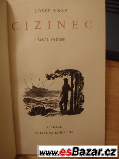 knap-cizinec-1941-topicova-edice-drevoryt-cyril-bouda