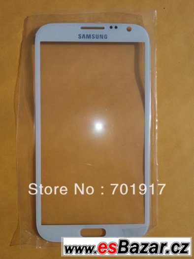 Nové originál krycí sklo na Samsung Galaxy Note 2 - bílé