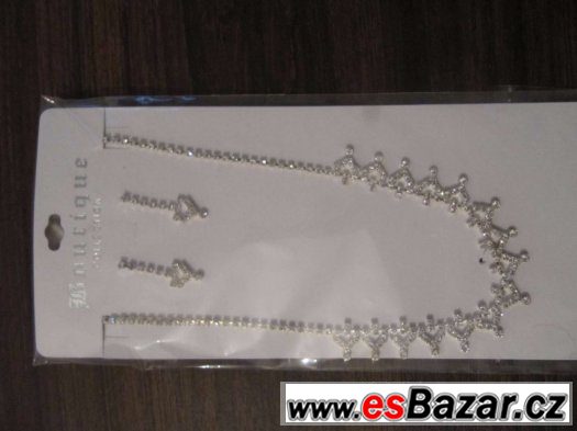 Svatební bižuterie - set náhrdelník naušnice 2