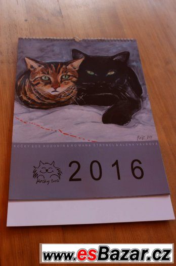 Kočičí kalendáře a diáře 2016