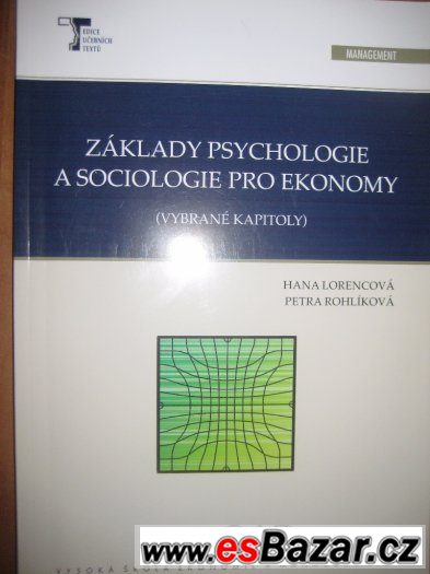 Základy psychologie a sociologie pro ekonomy, VŠEM.