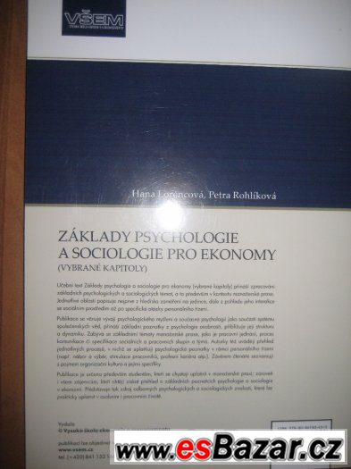 Základy psychologie a sociologie pro ekonomy, VŠEM.