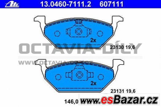 Sada brzdových destiček ATE octavia,golf,passat atd