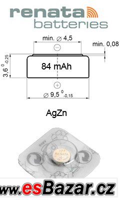 Knoflíkové baterie Renata 394 1.55V SR936 SW, NOVÉ
