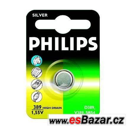 Knoflíkové baterie Philips 389, 1.55V, SR 54, NOVÉ