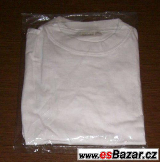 Nové bílé tričko, 100% bavlna, Vel. S