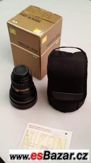 Prodám profi objektiv Nikon 14-24mm f2,8 AF-S G ED NIKKOR.