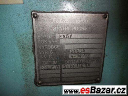 Frézka vertikální F5V Frézka vertikální F5V