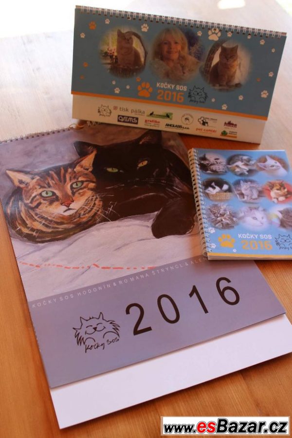 Kočičí kalendář a diář 2016