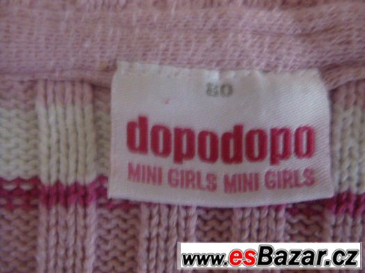 Svetr na zip s kapucou, DOPODOPO, vel. 80 (9-12měs.), SLEVAA Svetr na zip s kapucou, DOPODOPO, vel. 80 (9-12měs.), SLEVAA