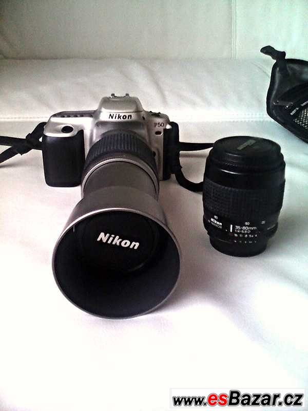 Nikon F 50, 2x objektiv, filtr...