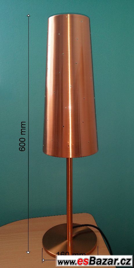 2x kovová stolní lampička