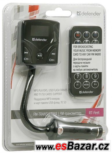 FM transmitter MP3 na USB, SD, 3,5jack, MMC do auta