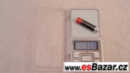 Kapesní digitalní váha přenosna 0.1g / 500g +3 baterie, nová