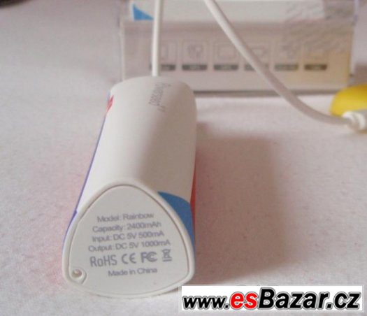 Přenosná power bank externí baterie pro mobil 2400mah cz/svk Přenosná power bank externí baterie pro mobil 2400mah cz/svk