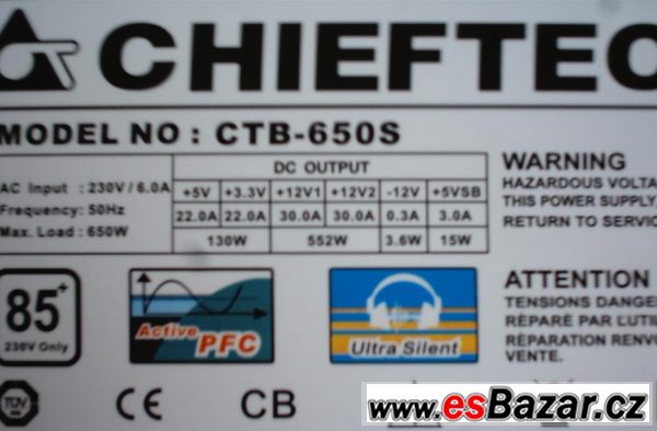 zdroj Chieftec 650 W