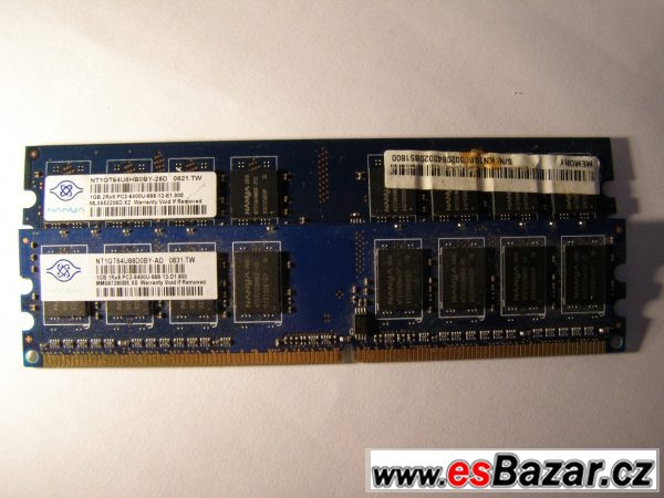 1 GB DDR1 ve všech frekvencích