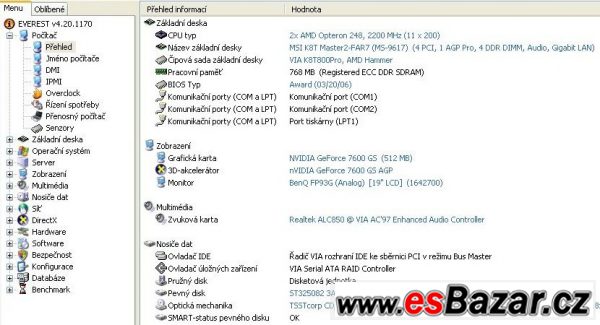 AMD Opteron 248 pro Socket 940 AMD Opteron 248 pro Socket 940
